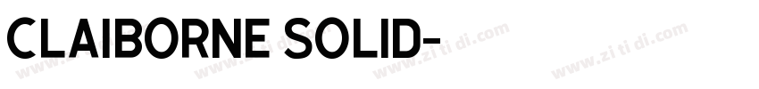 claiborne solid字体转换